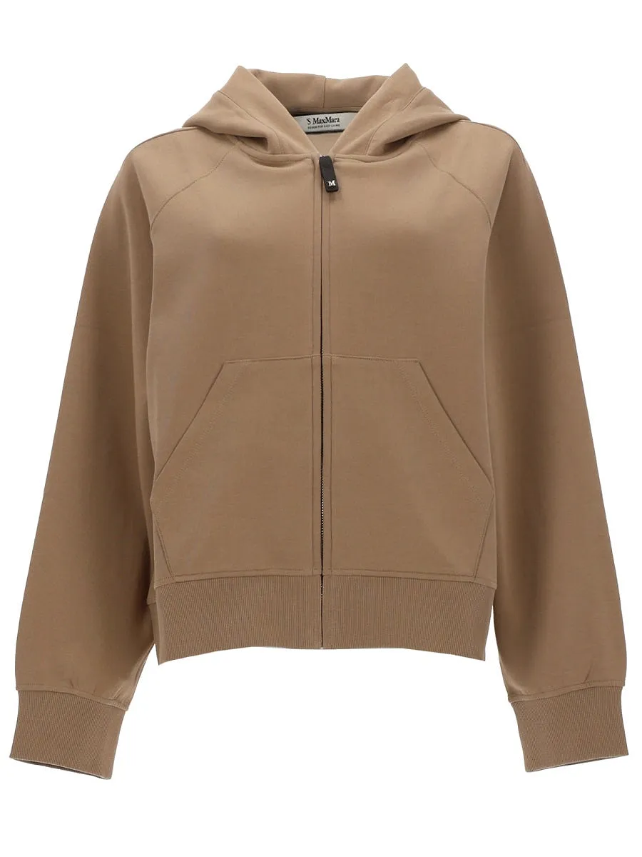S Max Mara Felpa Con Zip E Cappuccio Alma