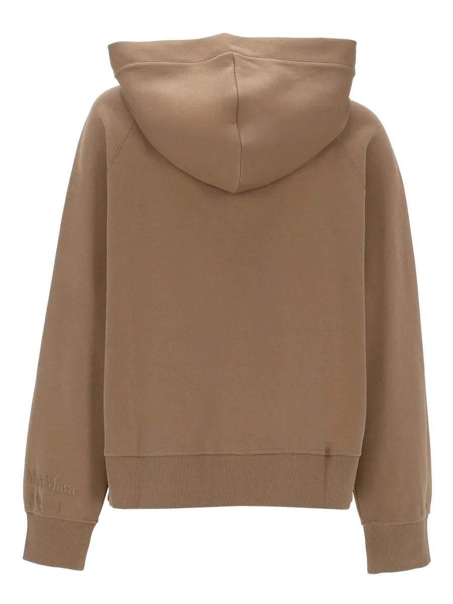 S Max Mara Felpa Con Zip E Cappuccio Alma