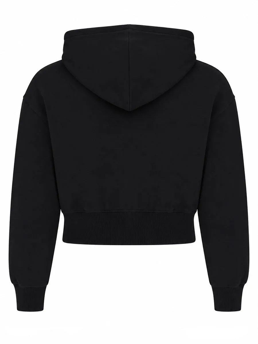Versace Jeans Couture Felpa Cropped Con Logo