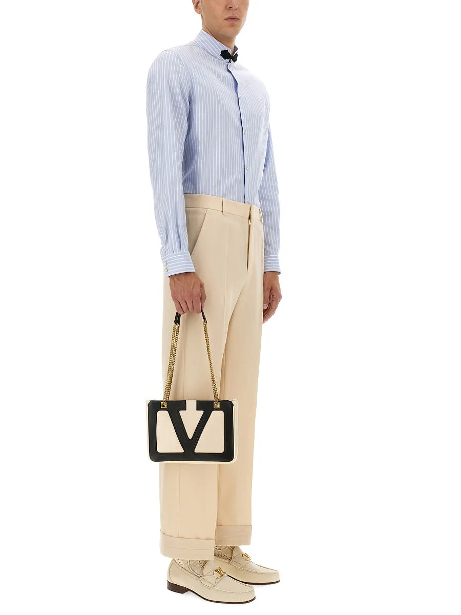 Valentino Cotton Oxford Shirt With Toggle