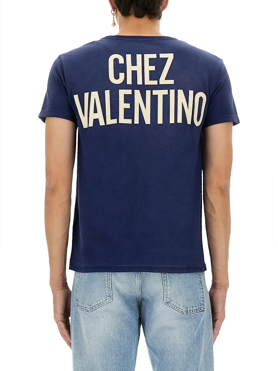 Valentino Print And Patch T Shirt Chez Valentino
