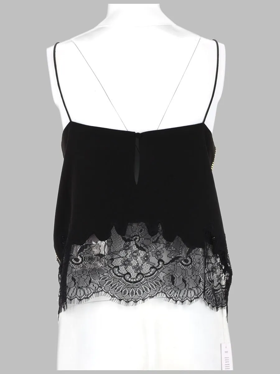 Self Portrait Top Con Pizzo E Cristalli