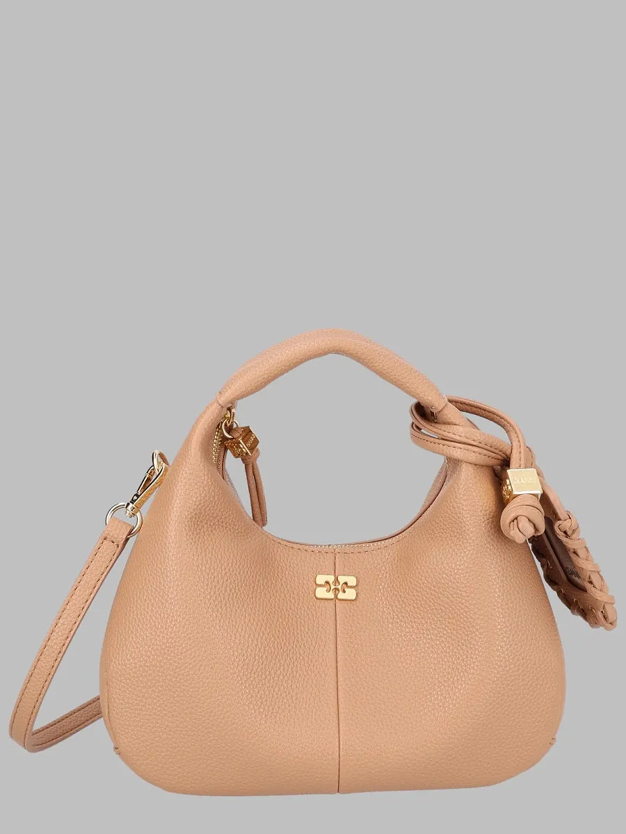 Ganni Borsa Hobo Mini Con Logo
