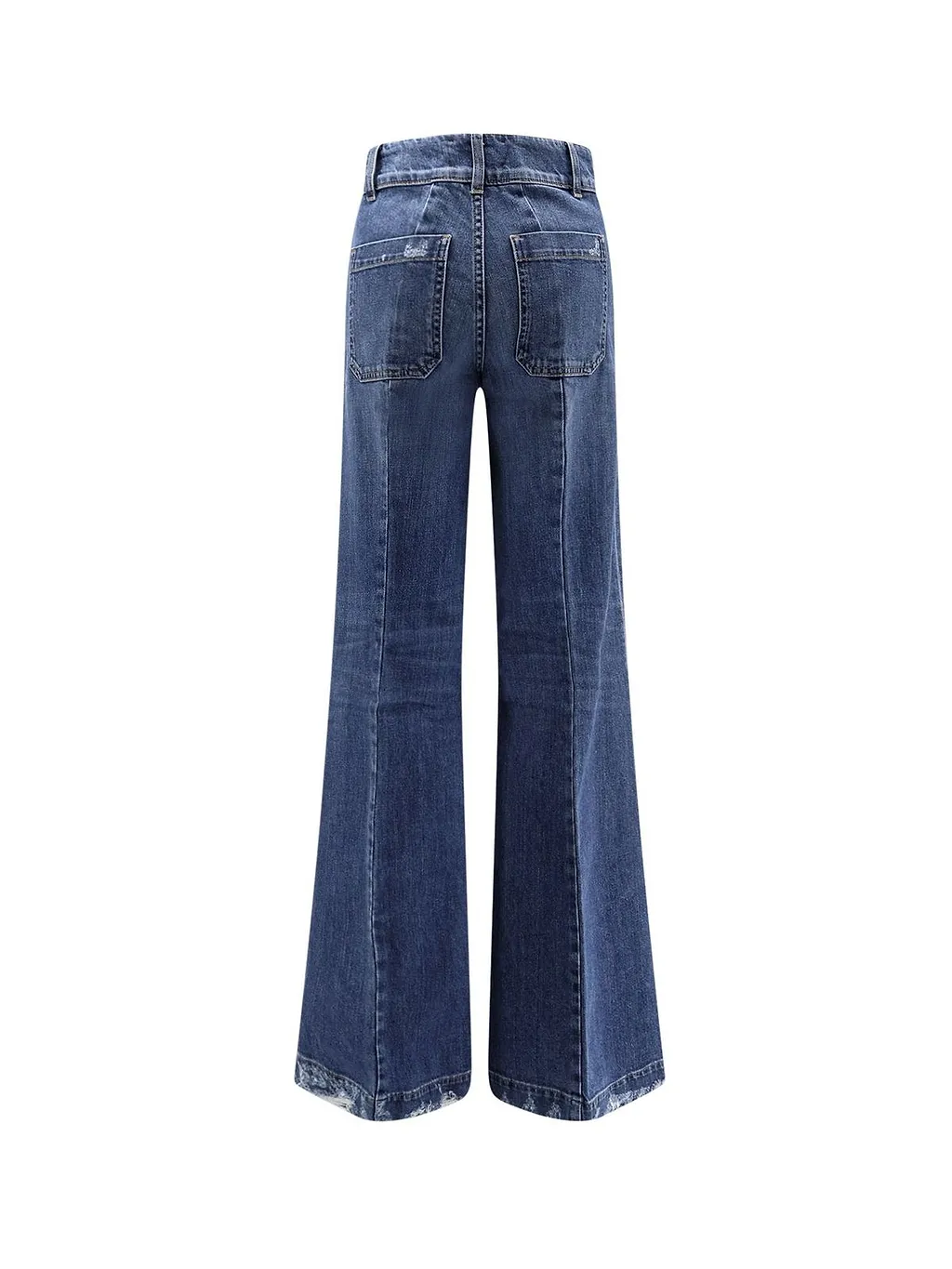 The Seafarer Flared Patch-Pocket Jeans