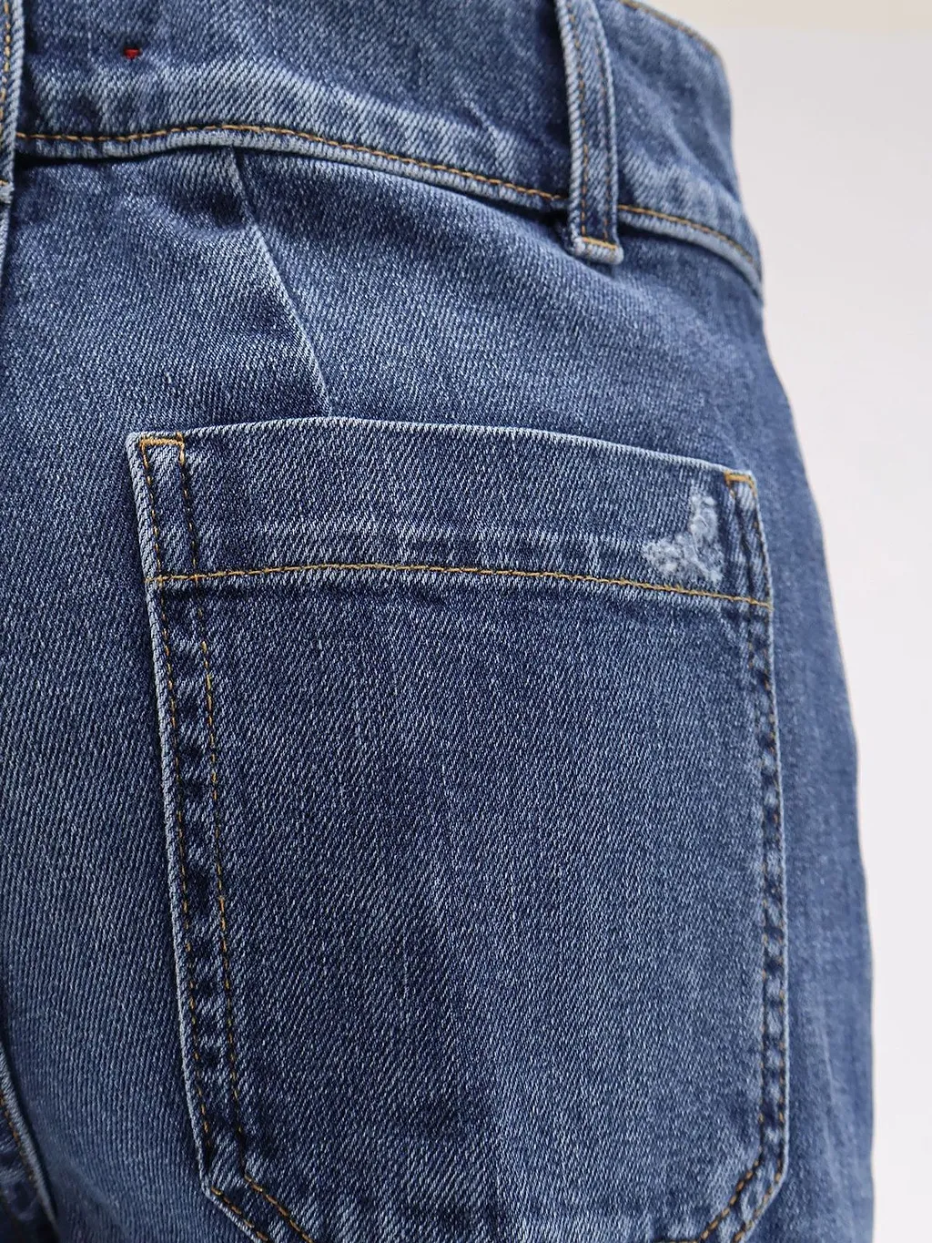 The Seafarer Flared Patch-Pocket Jeans