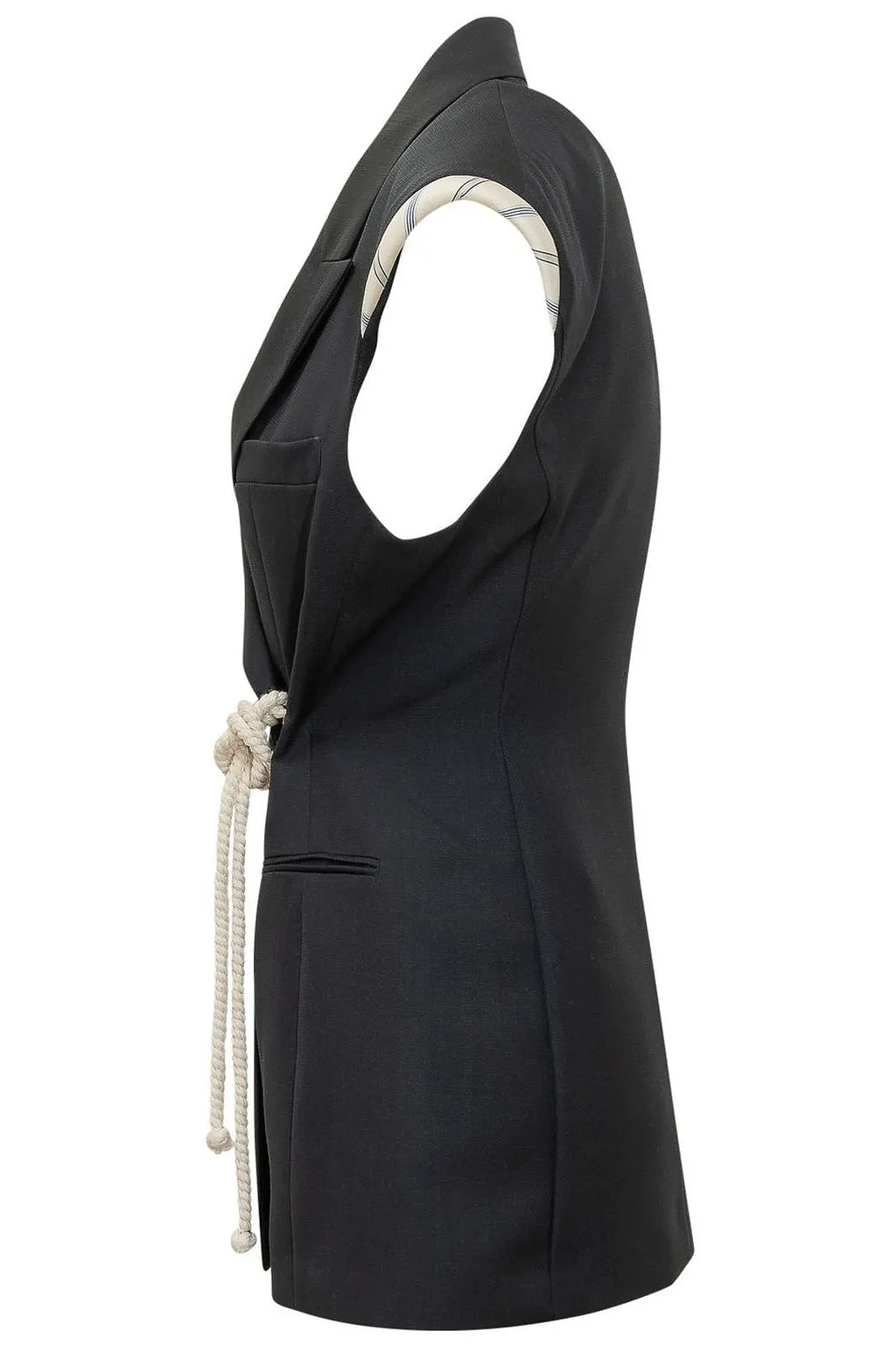 The Seafarer Rope-Tie Sleeveless Blazer