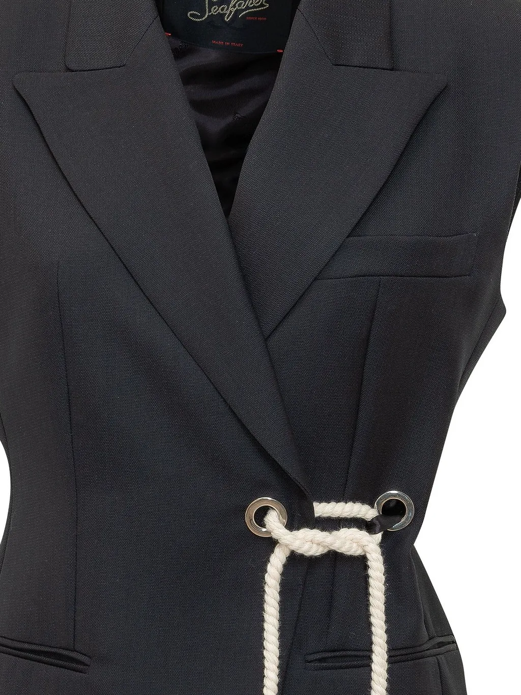 The Seafarer Rope-Tie Sleeveless Blazer