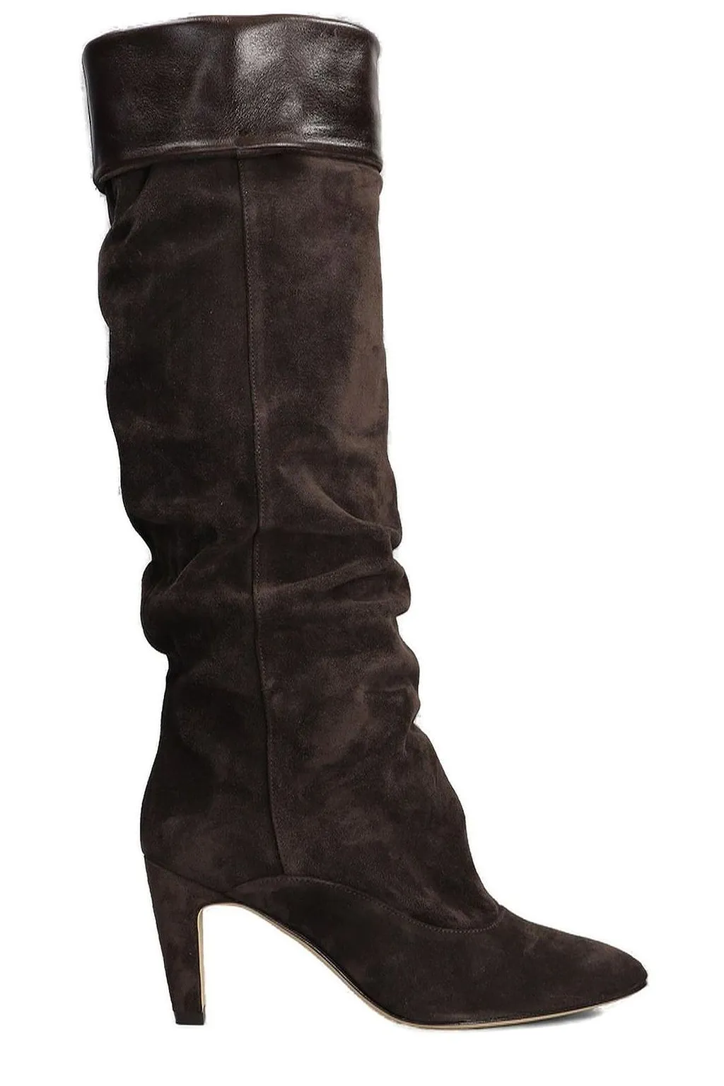 The Seller Slouchy Mid Heeled Panelled Boots
