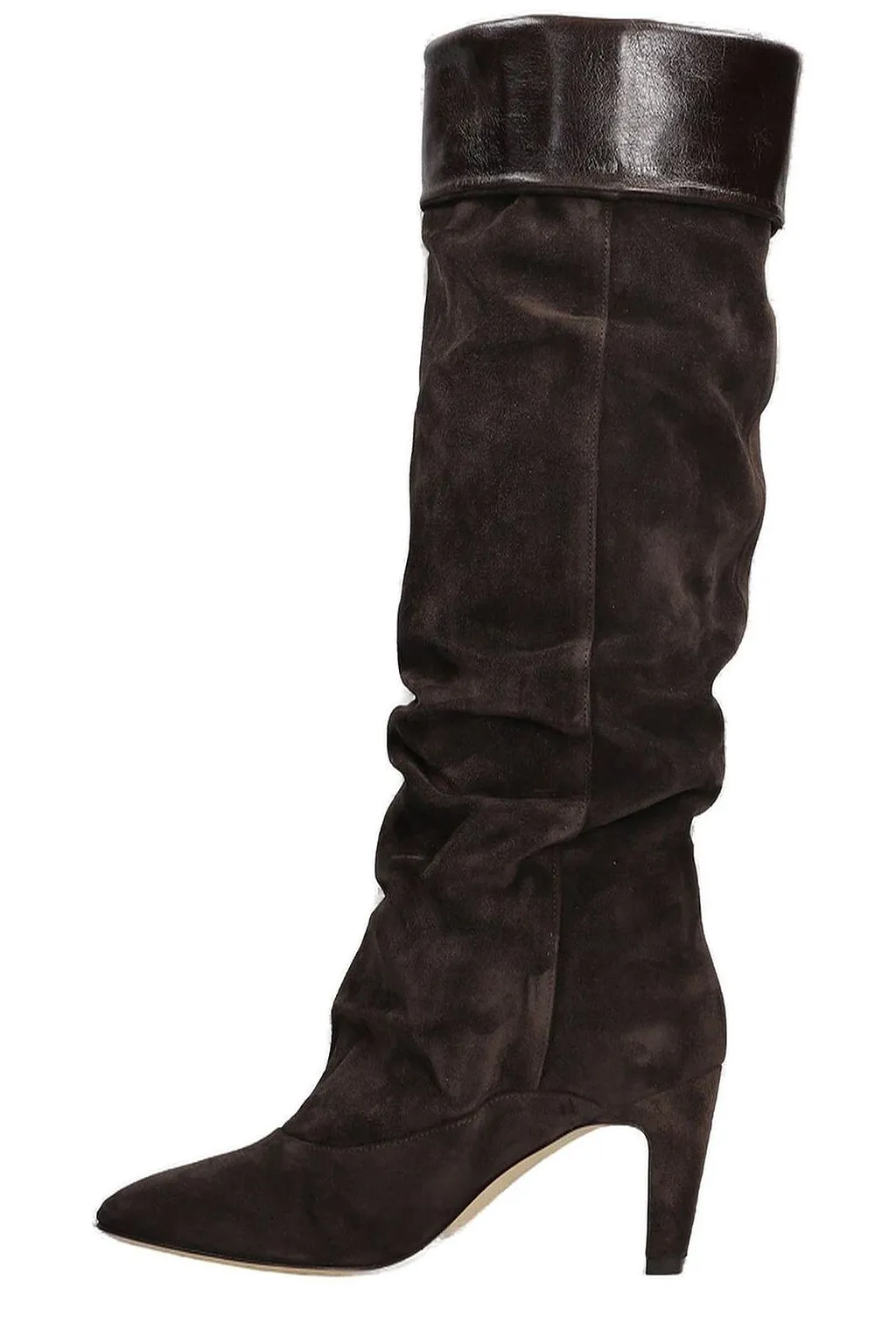The Seller Slouchy Mid Heeled Panelled Boots
