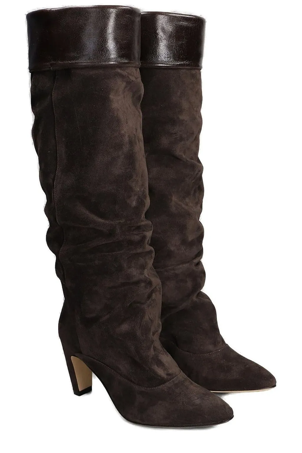 The Seller Slouchy Mid Heeled Panelled Boots