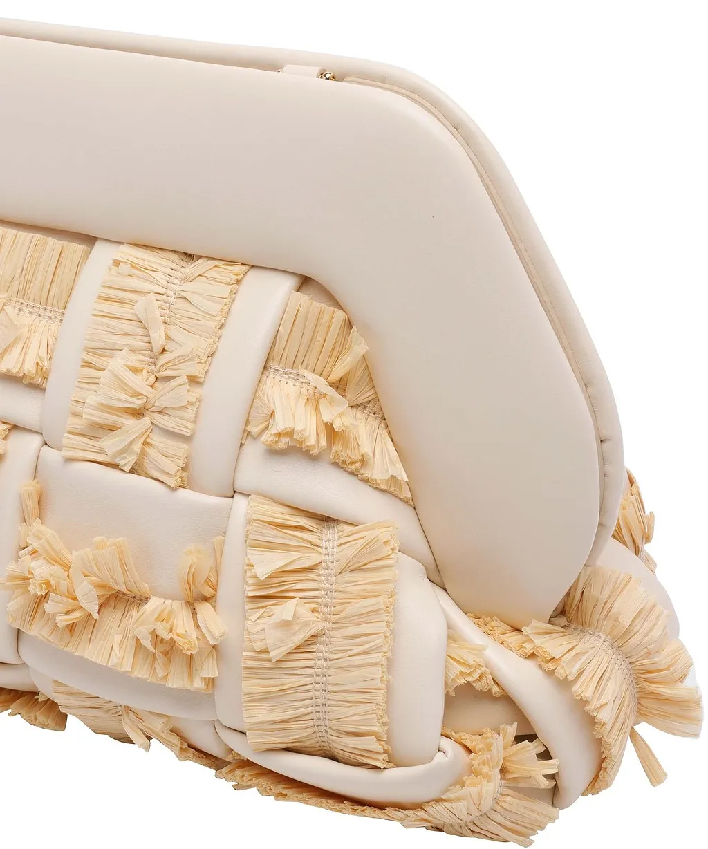 Themoirè Bios Fringed Medium Clutch Bag
