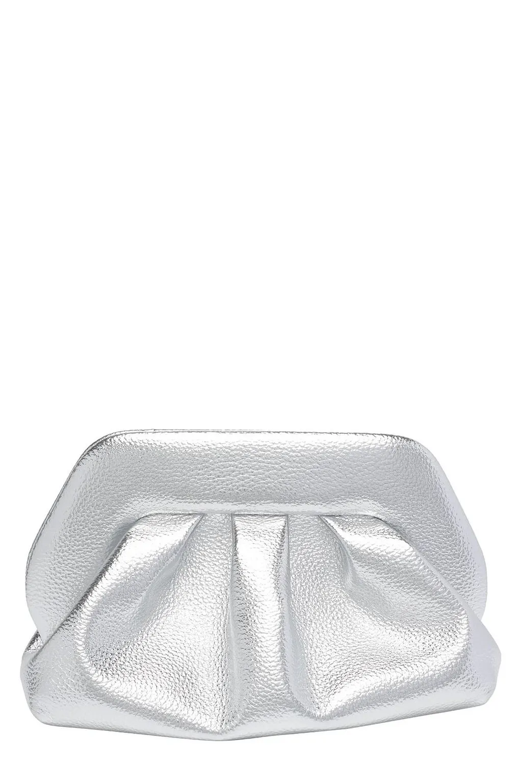 Themoirè Medium Bios Metallic Clutch Bag