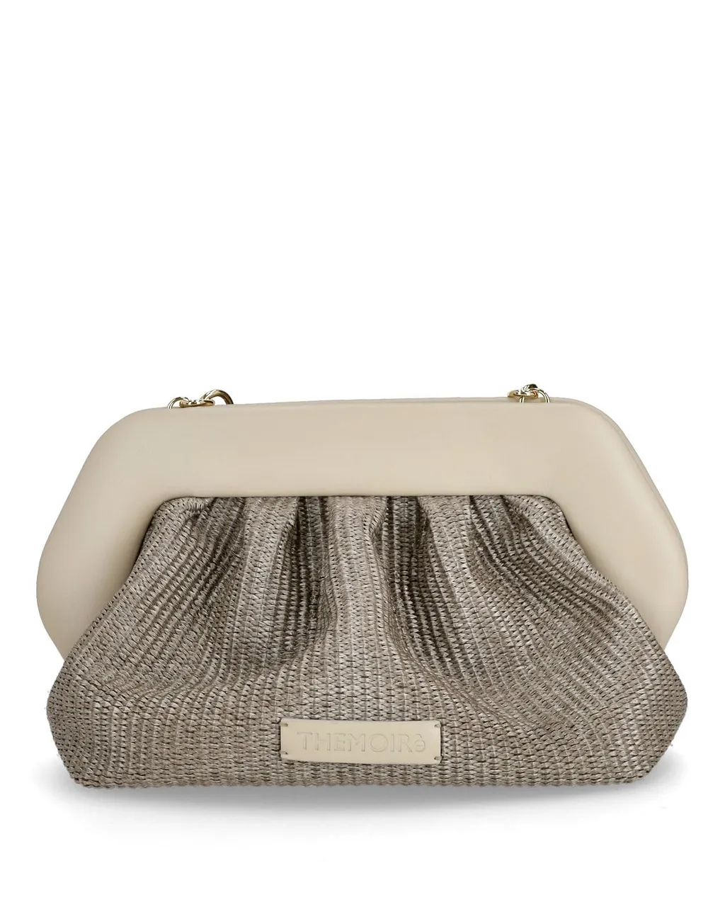 Themoirè Pleated Chain Shoulder Bag