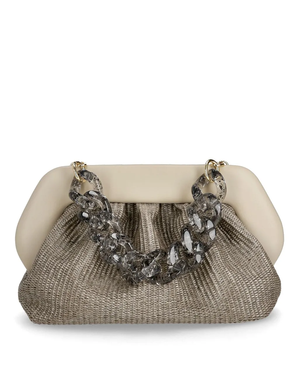 Themoirè Pleated Chain Shoulder Bag