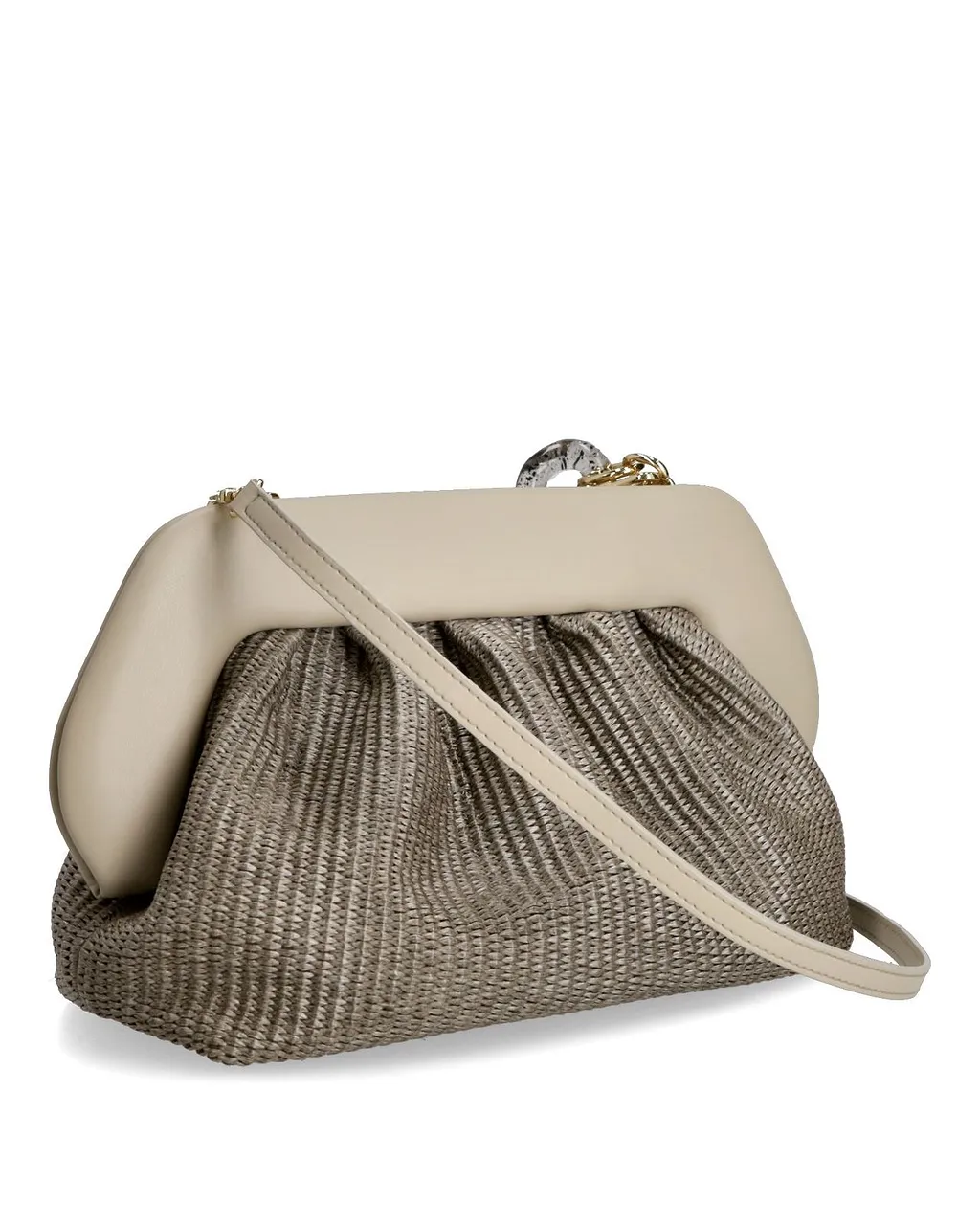 Themoirè Pleated Chain Shoulder Bag