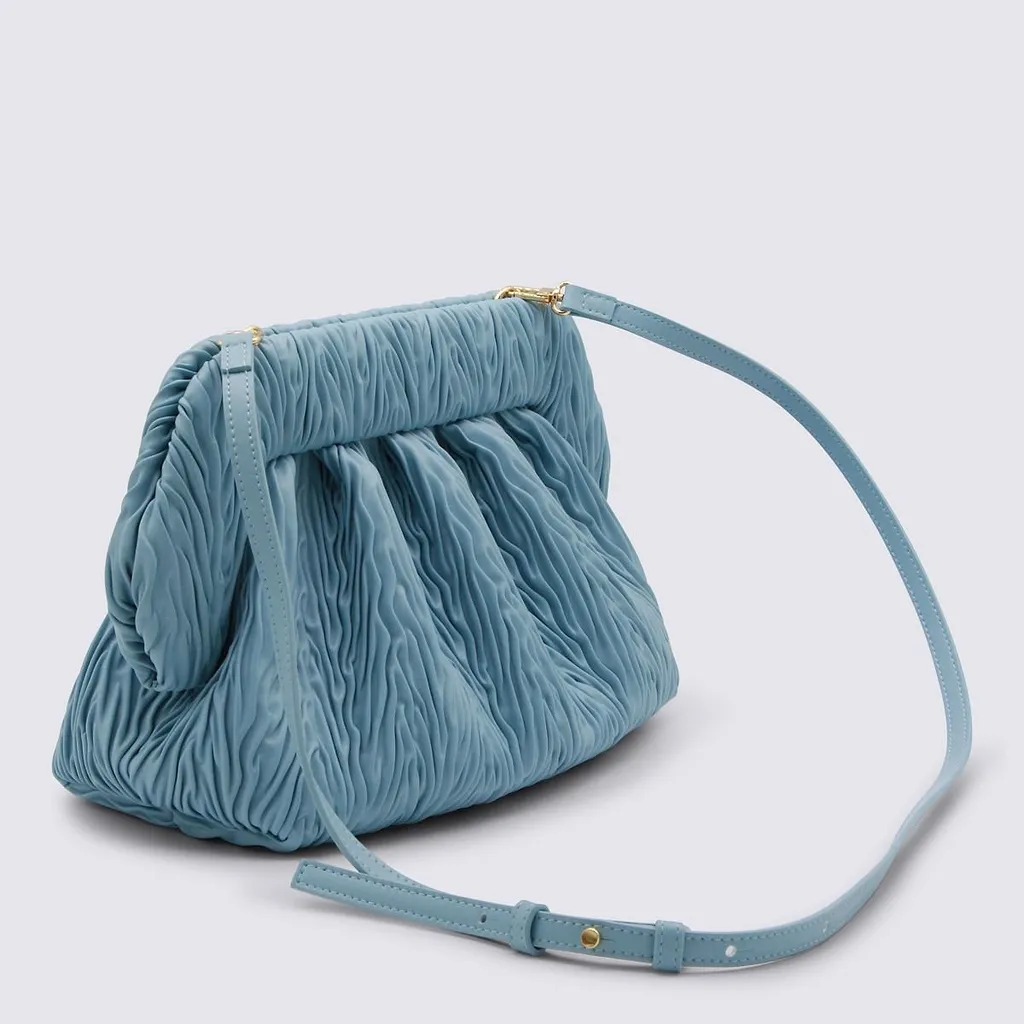 Themoirè Ruched Frame Clutch Bag