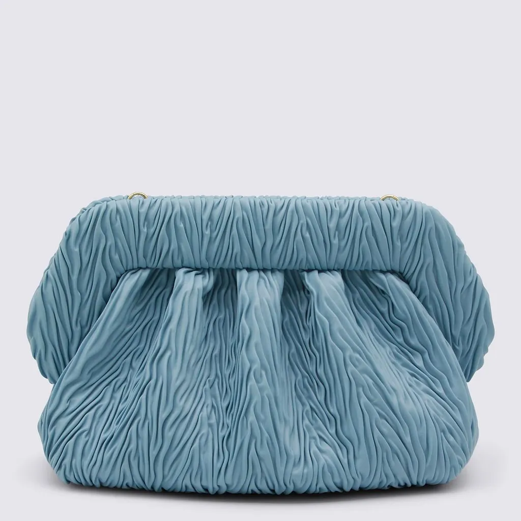 Themoirè Ruched Frame Clutch Bag