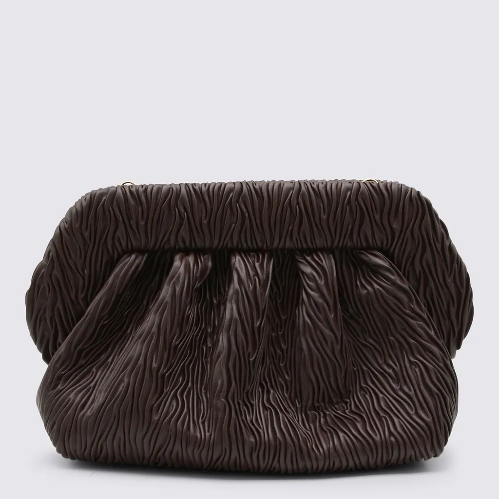 Themoirè Ruched Frame Clutch Bag