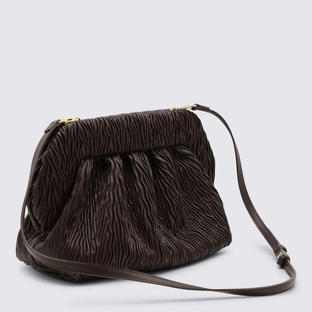Themoirè Ruched Frame Clutch Bag