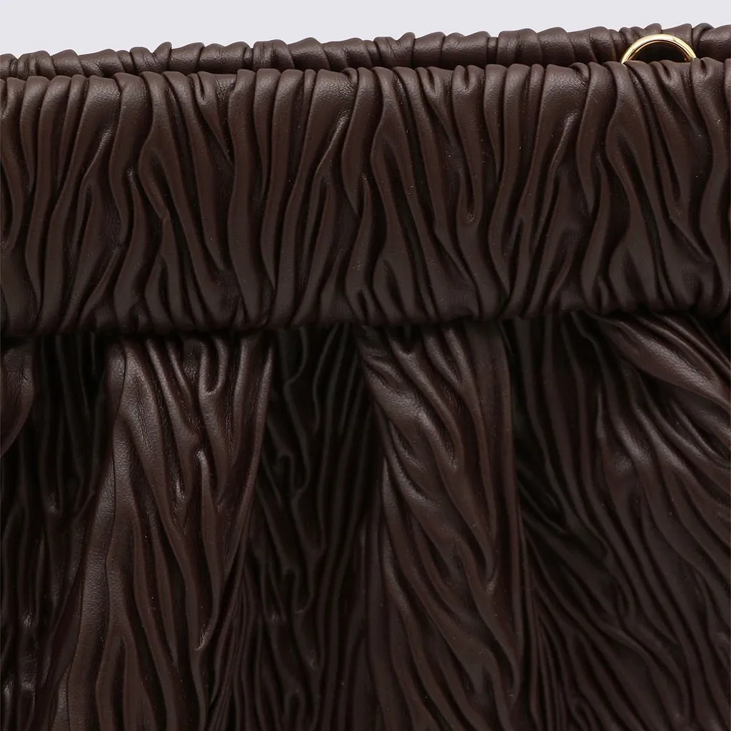 Themoirè Ruched Frame Clutch Bag