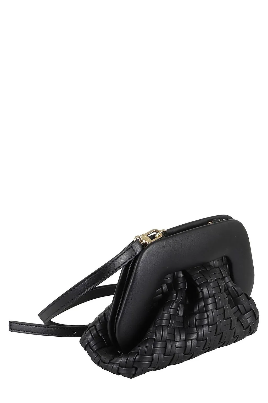 Themoirè Tia Metallic Clutch Bag