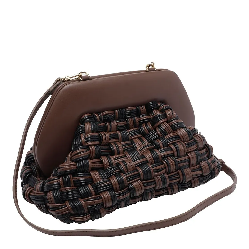 Themoirè Tia Woven Shoulder Bag