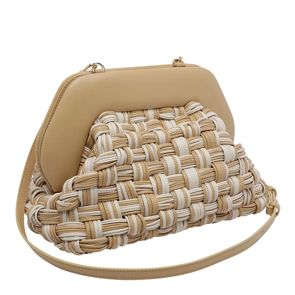 Themoirè Tia Woven Shoulder Bag