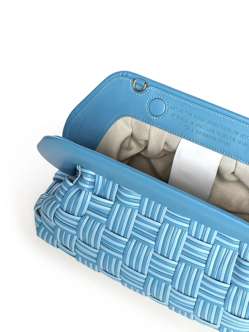 Themoirè Woven Frame Clutch Bag