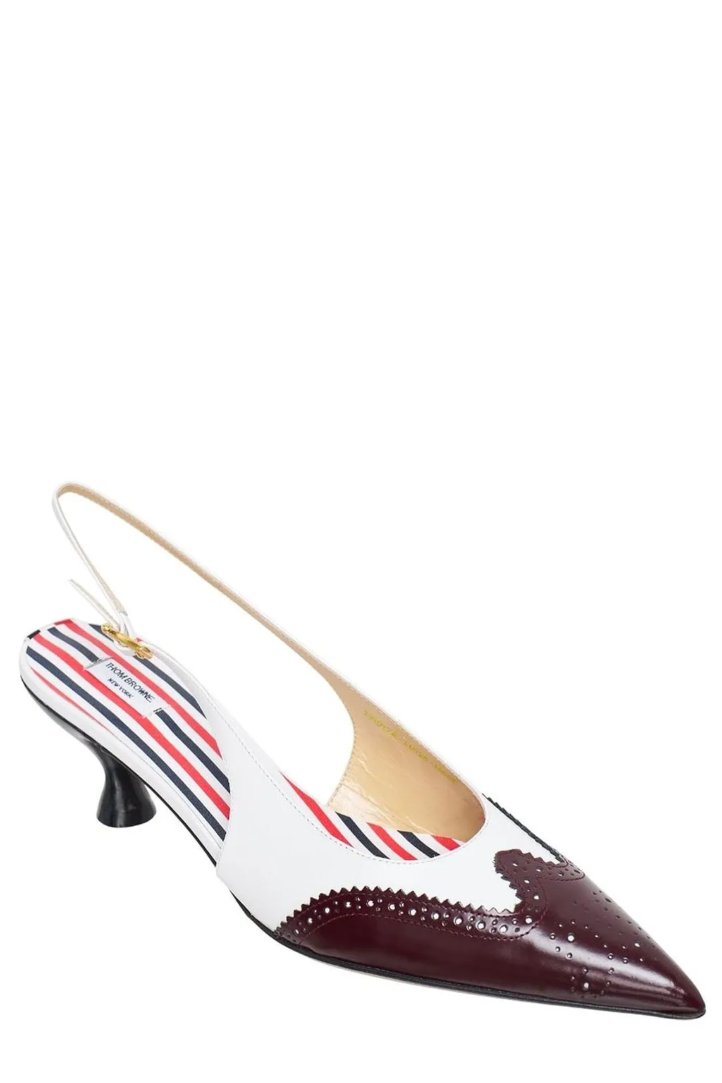 Thom Browne Pointed Toe Slingback Pumps