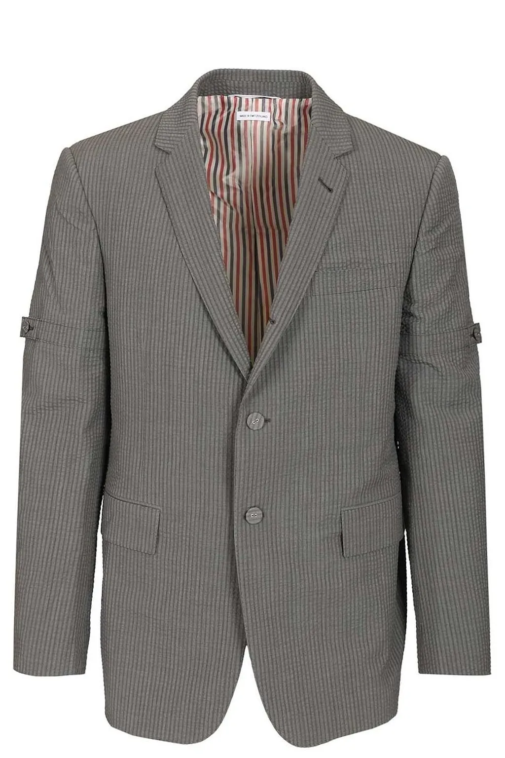 Thom Browne Wide Shoulder Seersucker Blazer