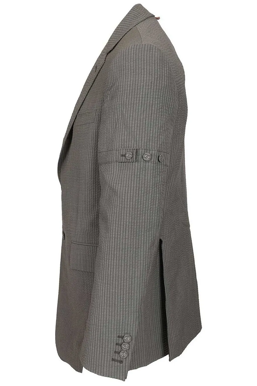 Thom Browne Wide Shoulder Seersucker Blazer