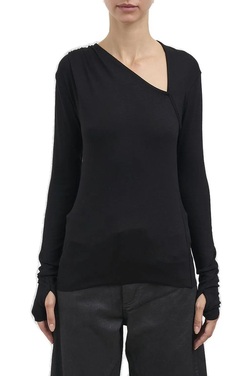 Thom Krom Asymmetric Gathered Shoulder Shirt