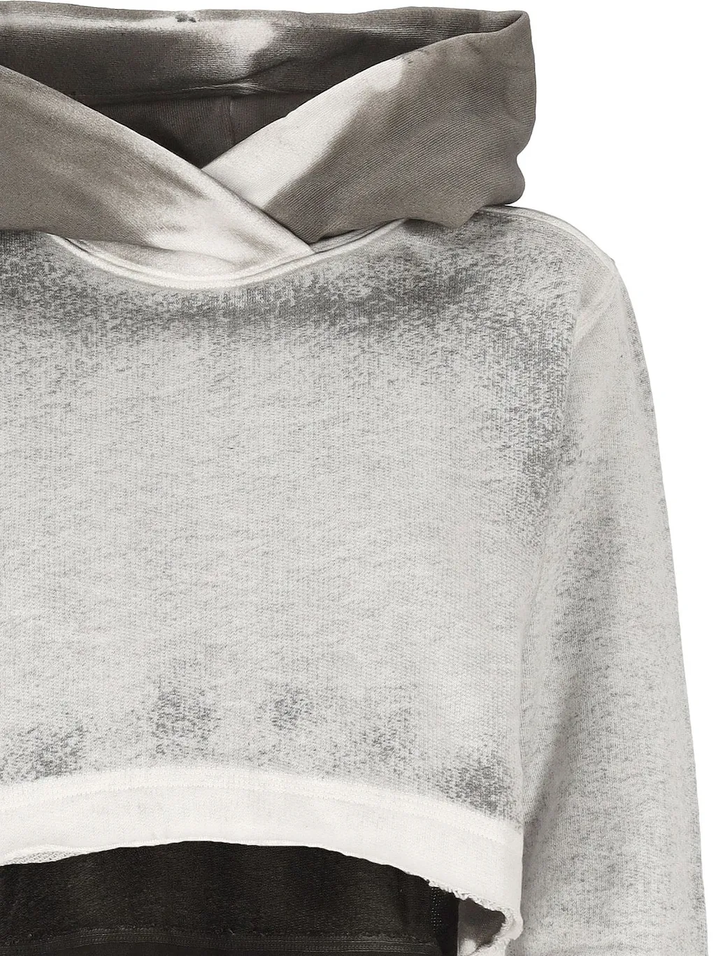 Thom Krom Cropped Spray Hooded Sweater