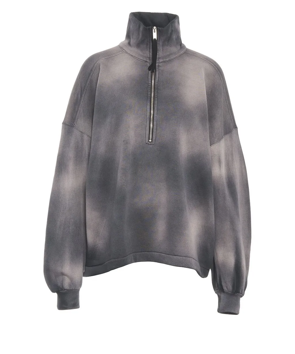 Thom Krom Half-Zip High Neck Sweatshirt