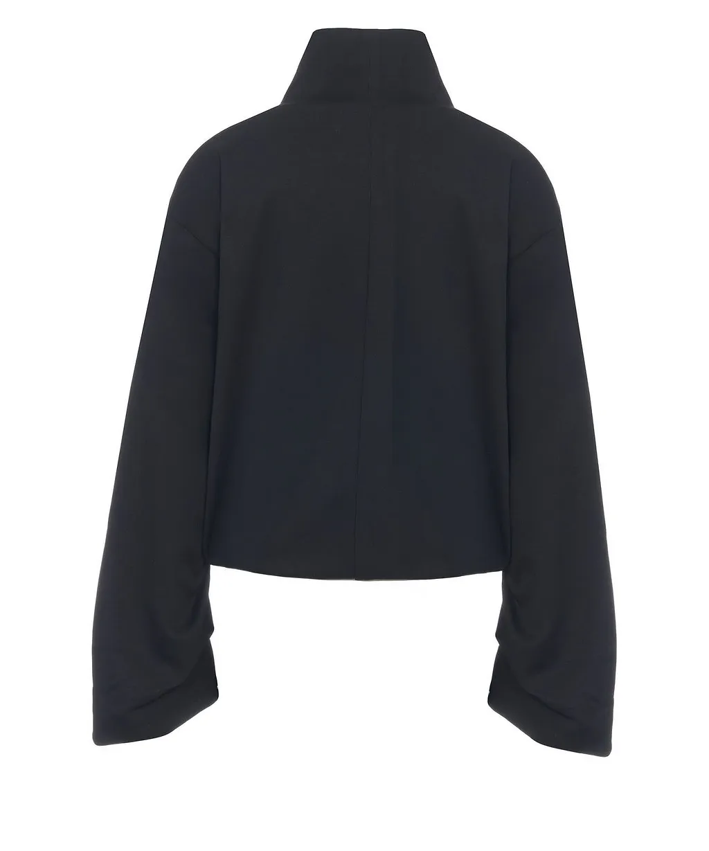 Thom Krom High-Neck Zip-Up Cropped Jacket