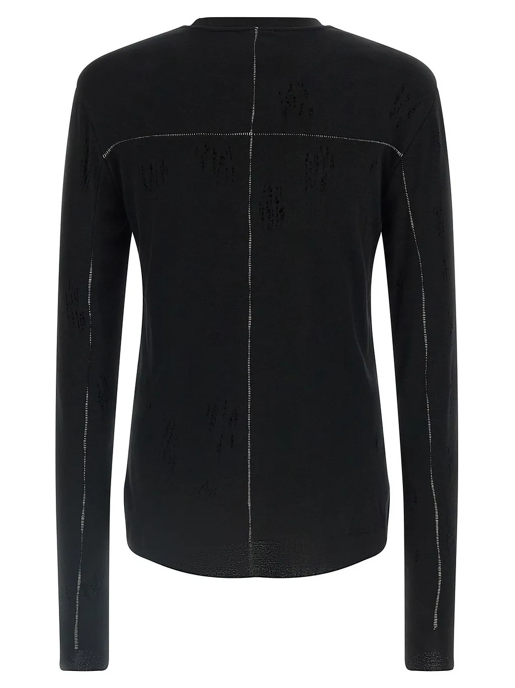 Thom Krom M Ts 969 Distressed Long Sleeve T-Shirt