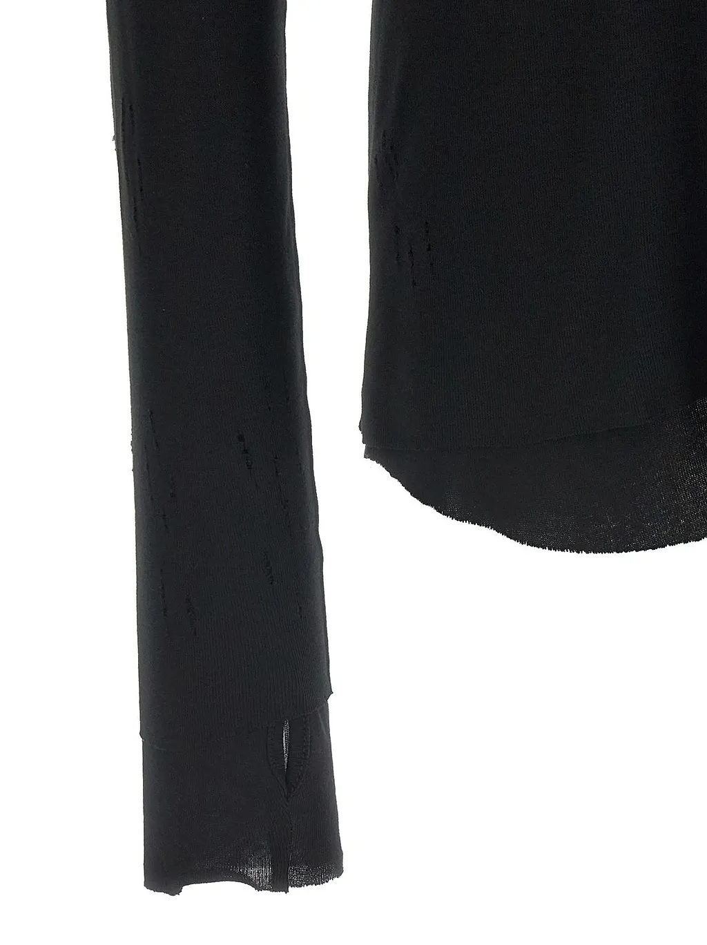 Thom Krom M Ts 969 Distressed Long Sleeve T-Shirt