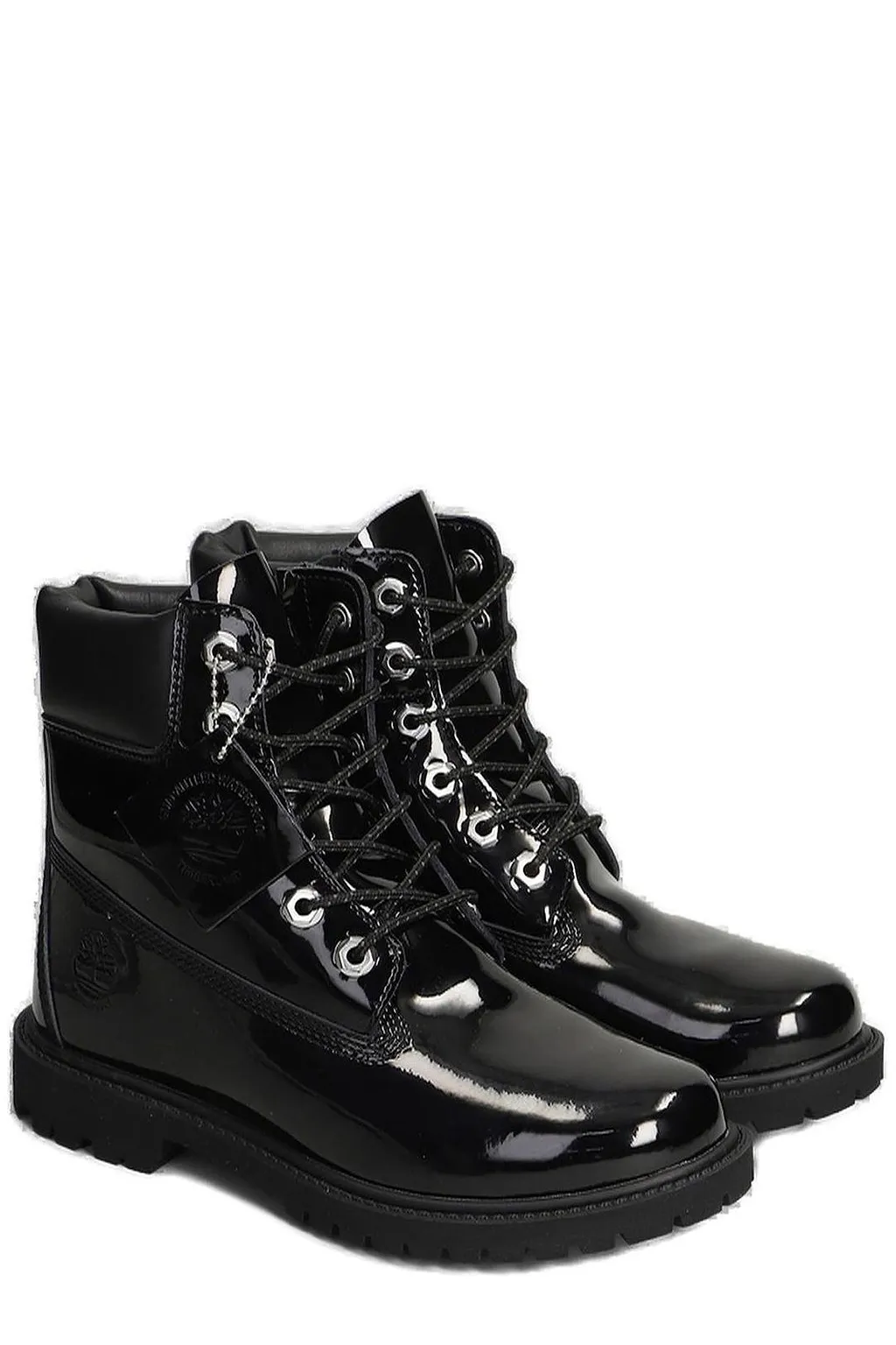 Timberland Logo Embossed Lace-Up Boots