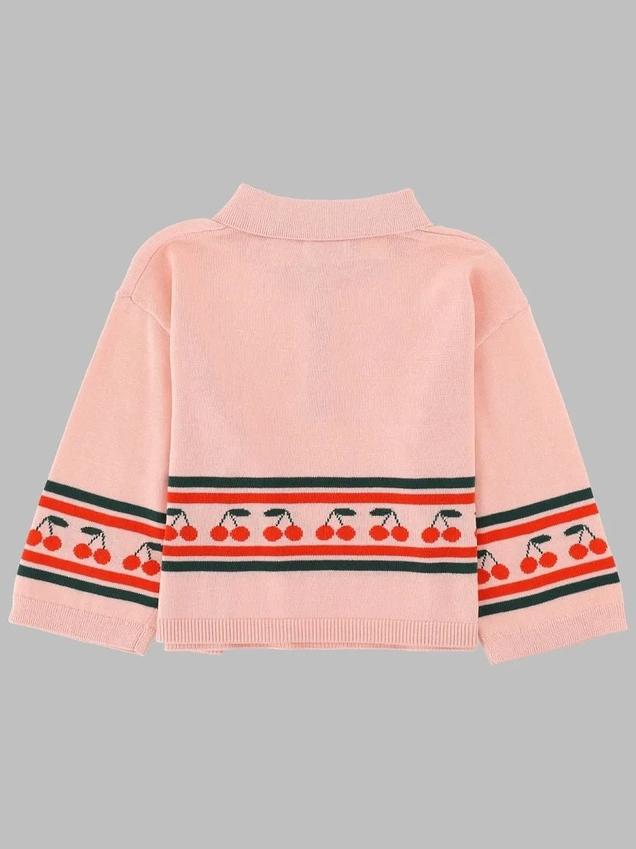 Tinycottons Cherry Jacquard Knitted Sweater