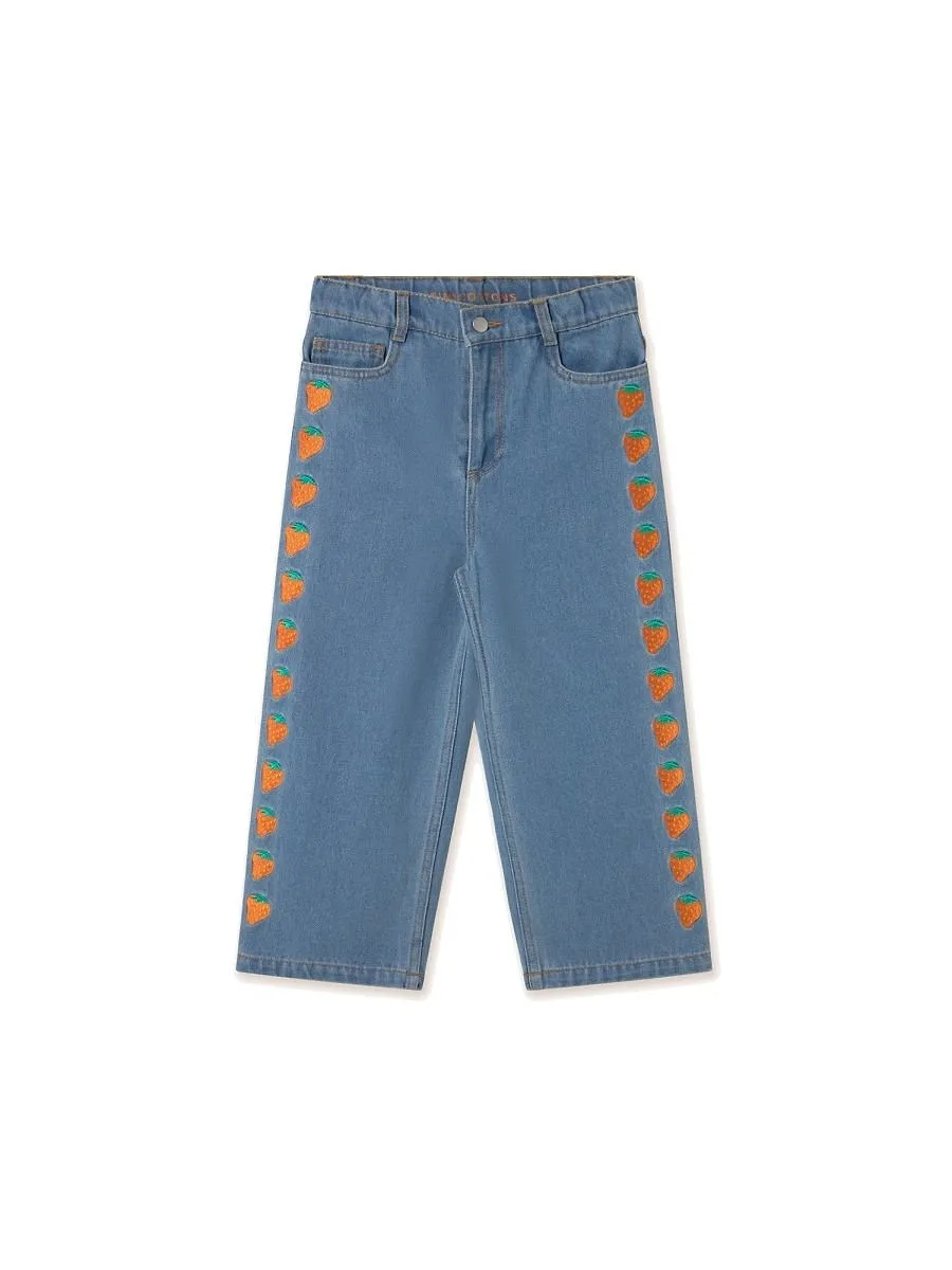 Tinycottons Embroidered Straight-Leg Jeans
