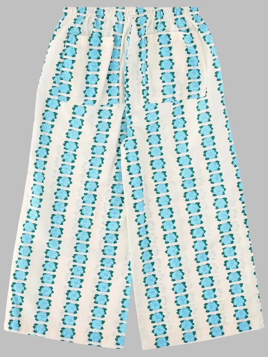 Tinycottons Floral Print Wide-Leg Pants