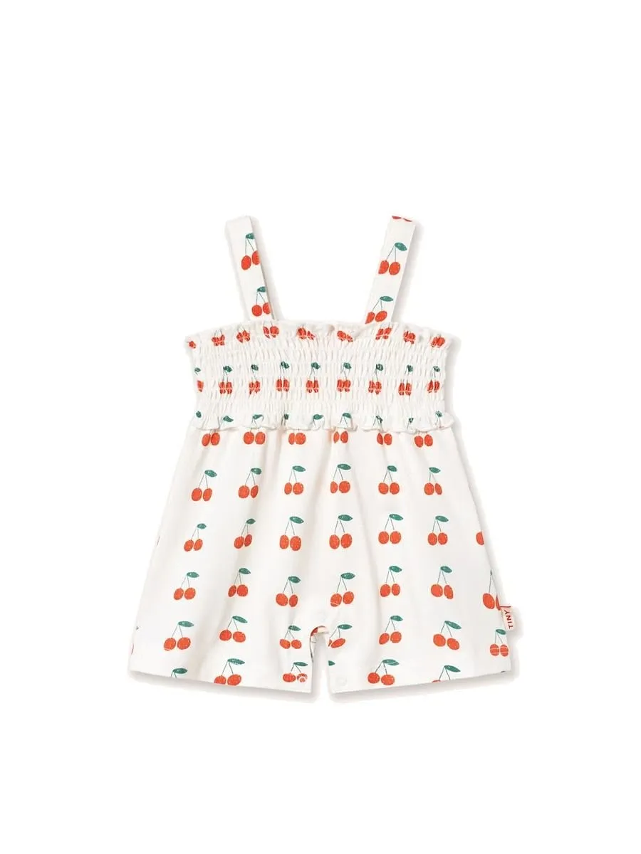 Tinycottons Smocked Printed Jumpsuit