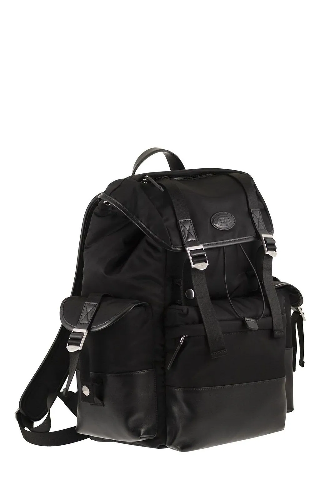 Tod's Logo Patch Buckle-Strap Backpack