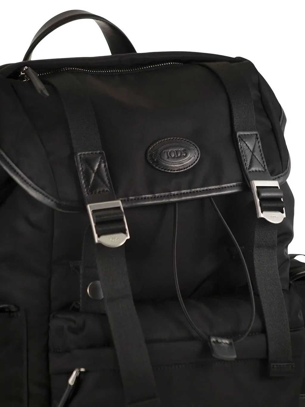 Tod's Logo Patch Buckle-Strap Backpack