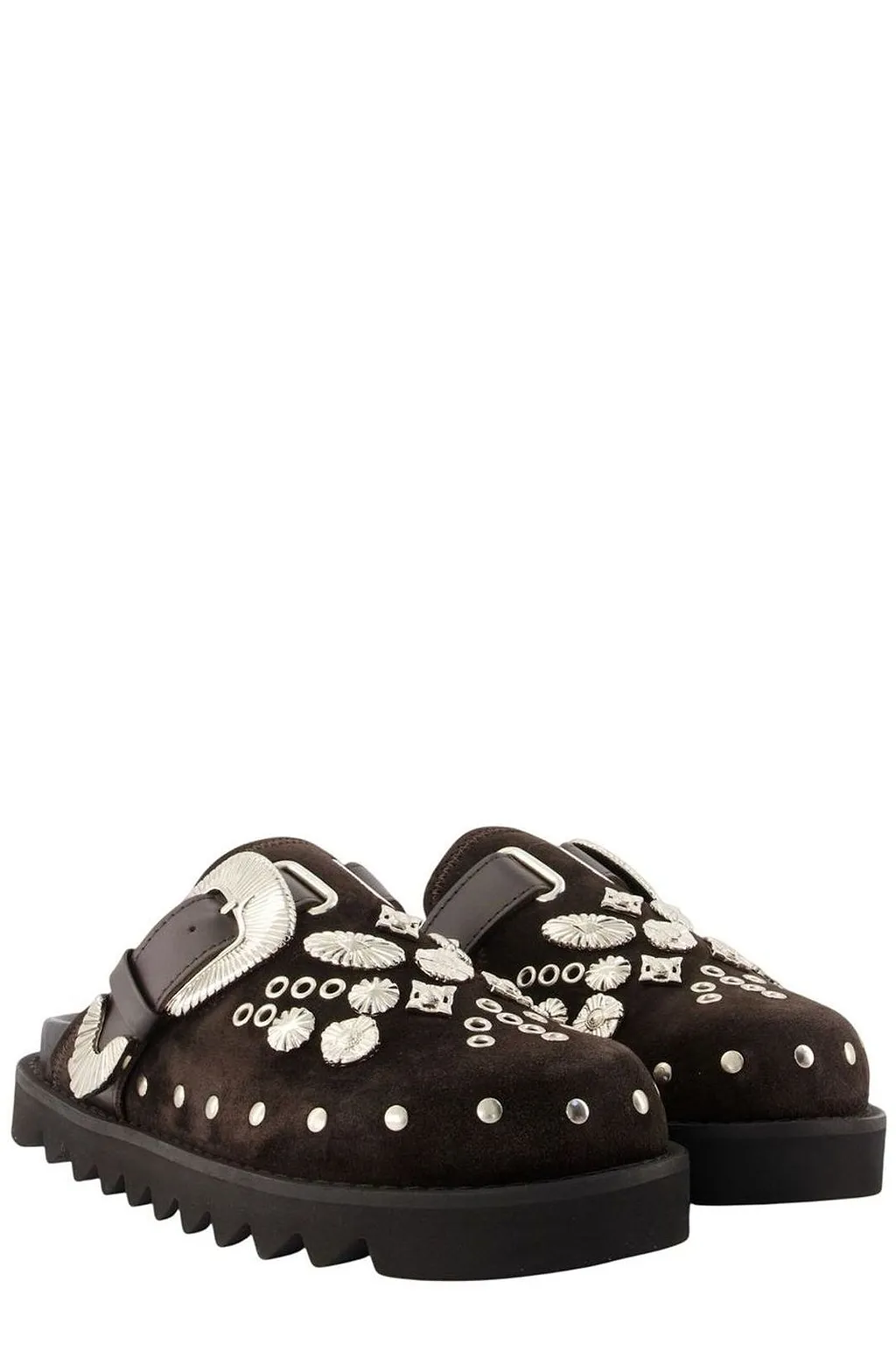 Toga Pulla Aj 1058 Studded Buckle Mules