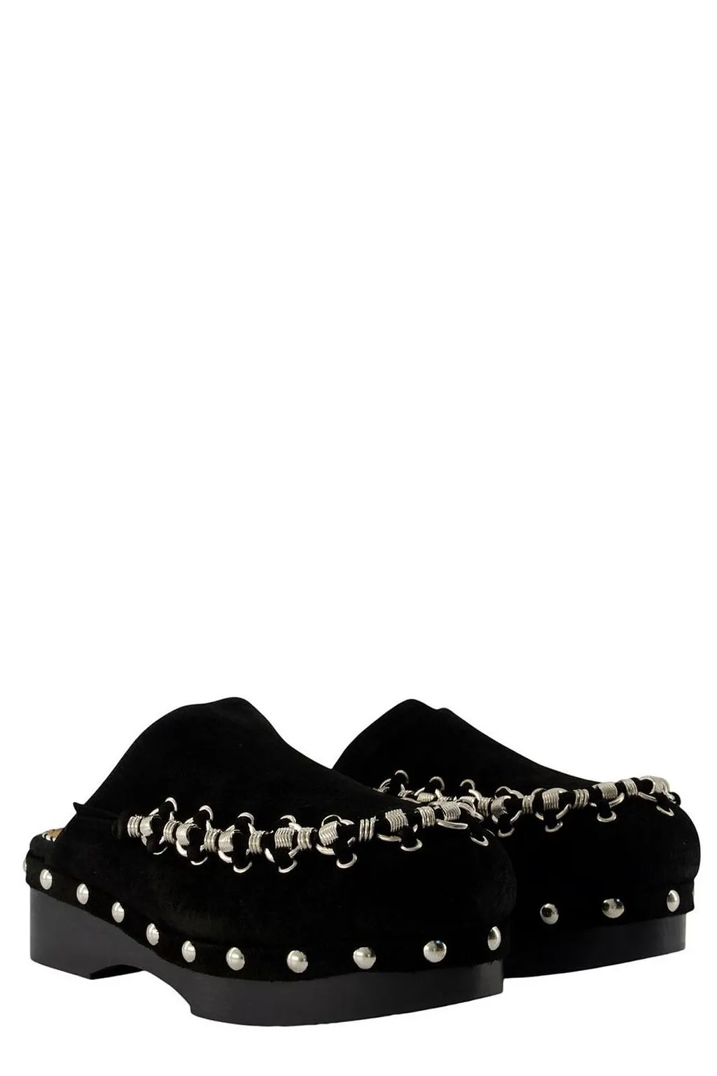 Toga Pulla Chain-Detail Round Toe Mules