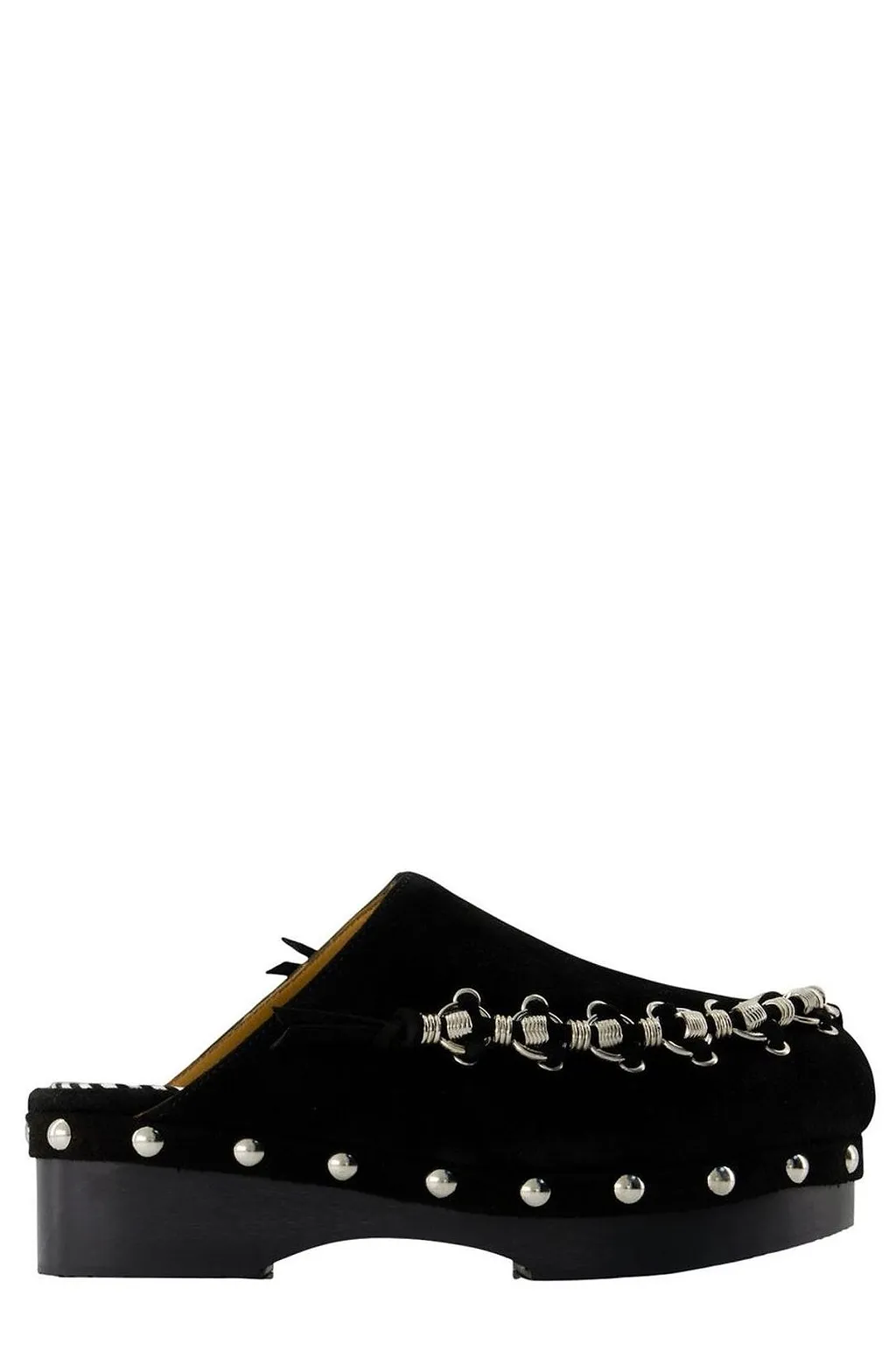 Toga Pulla Chain-Detail Round Toe Mules