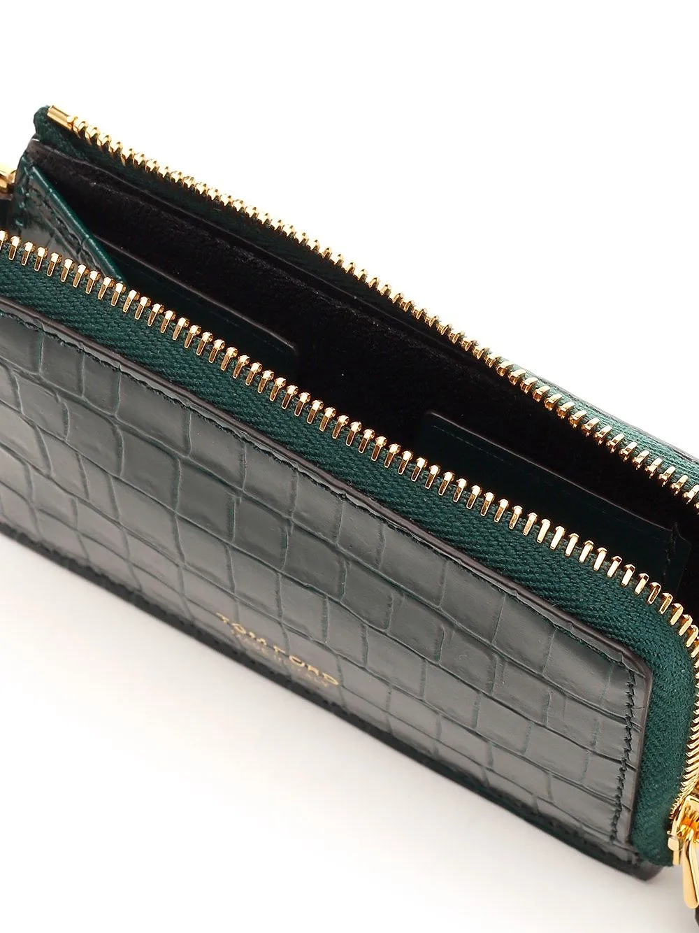 Tom Ford Embossed Zip-Up Wallet