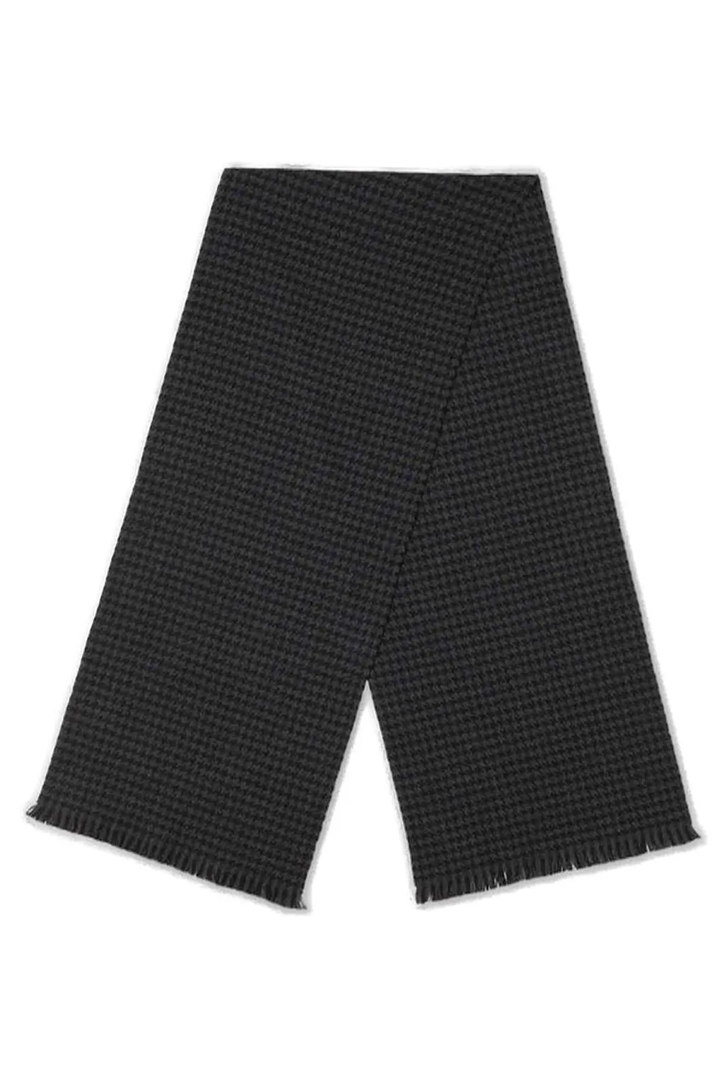 Tom Ford Houndstooth-Pattern Fringed-Edge Scarf