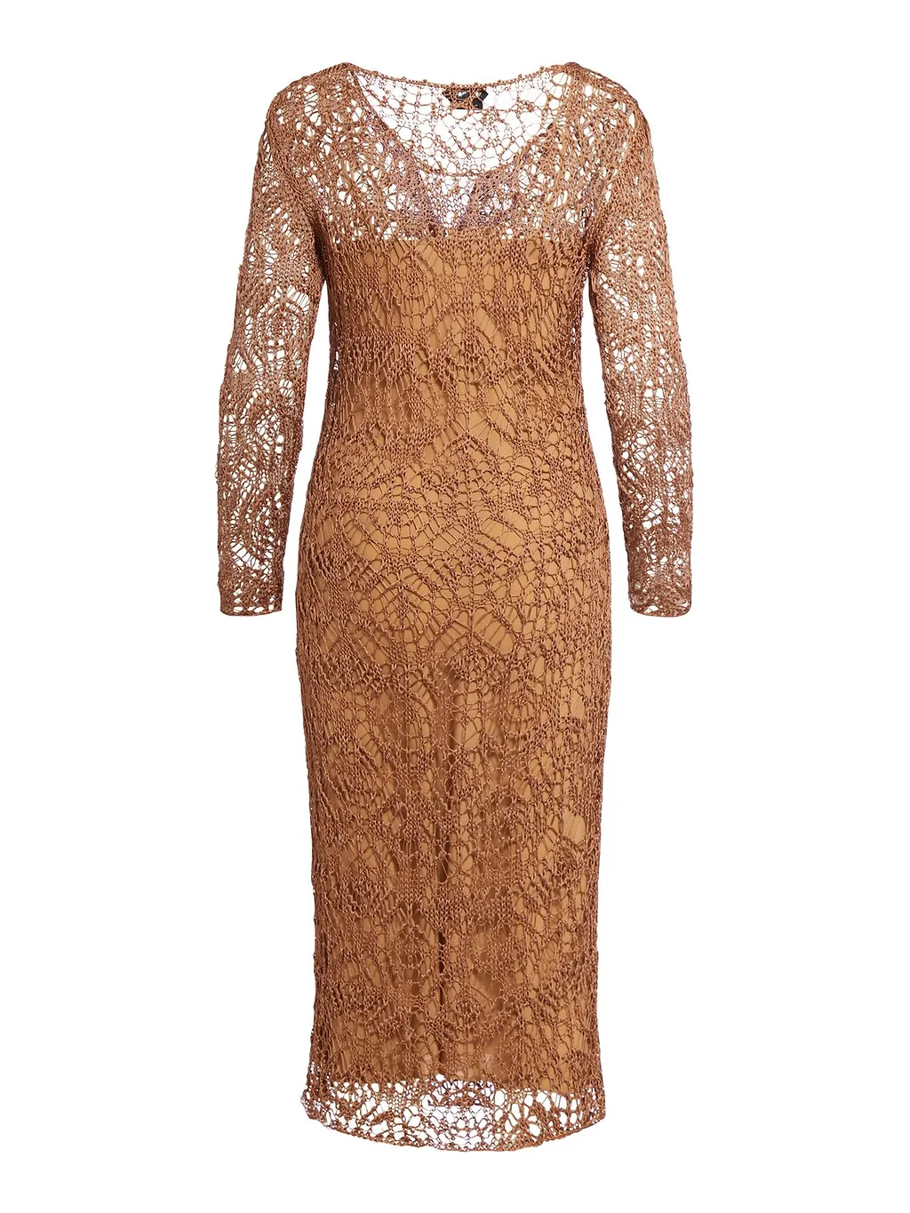 Tom Ford Lace Detailed Crewneck Pencil Dress